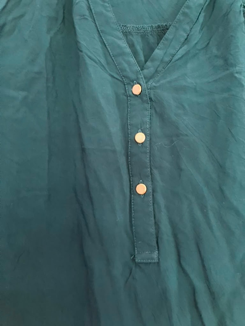 Viscose Teal Button-Front Casual Shirt